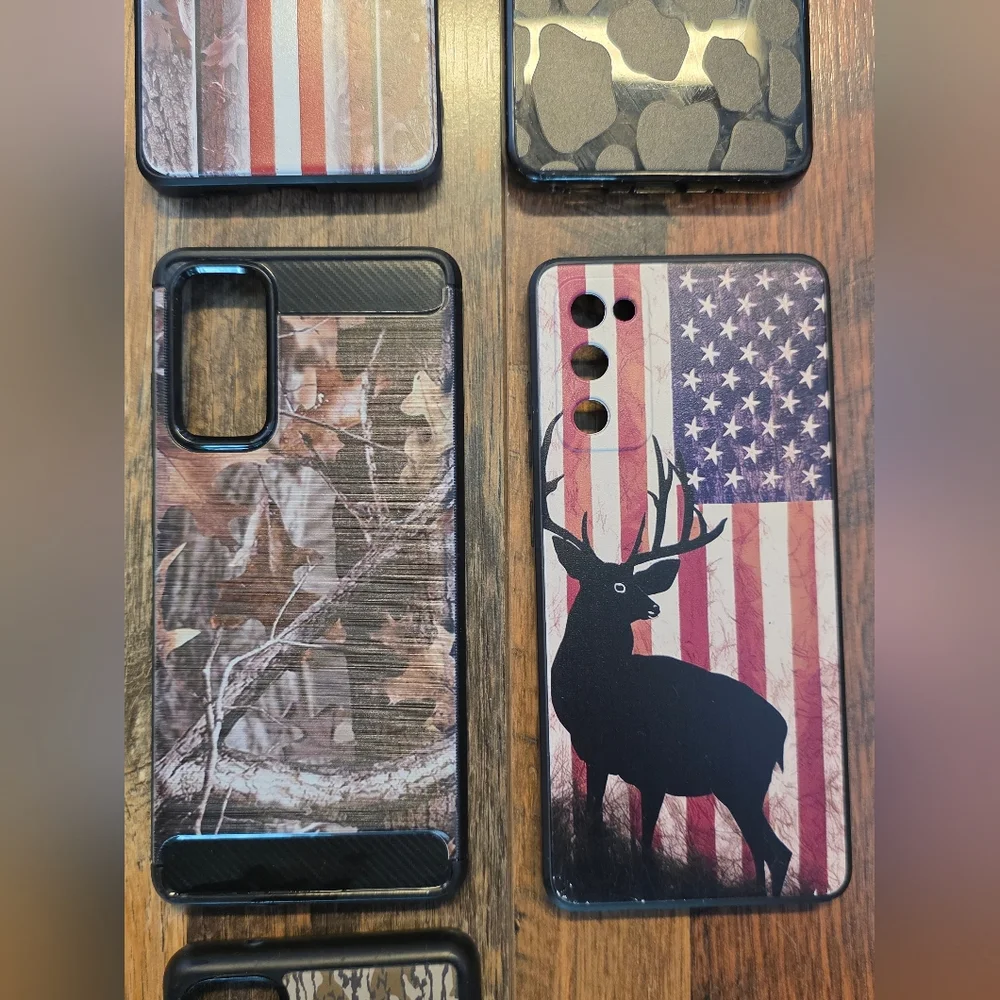 Samsung Galaxy S20FE Phone Cases American Flag Camo Hunting Fishing Country Cow